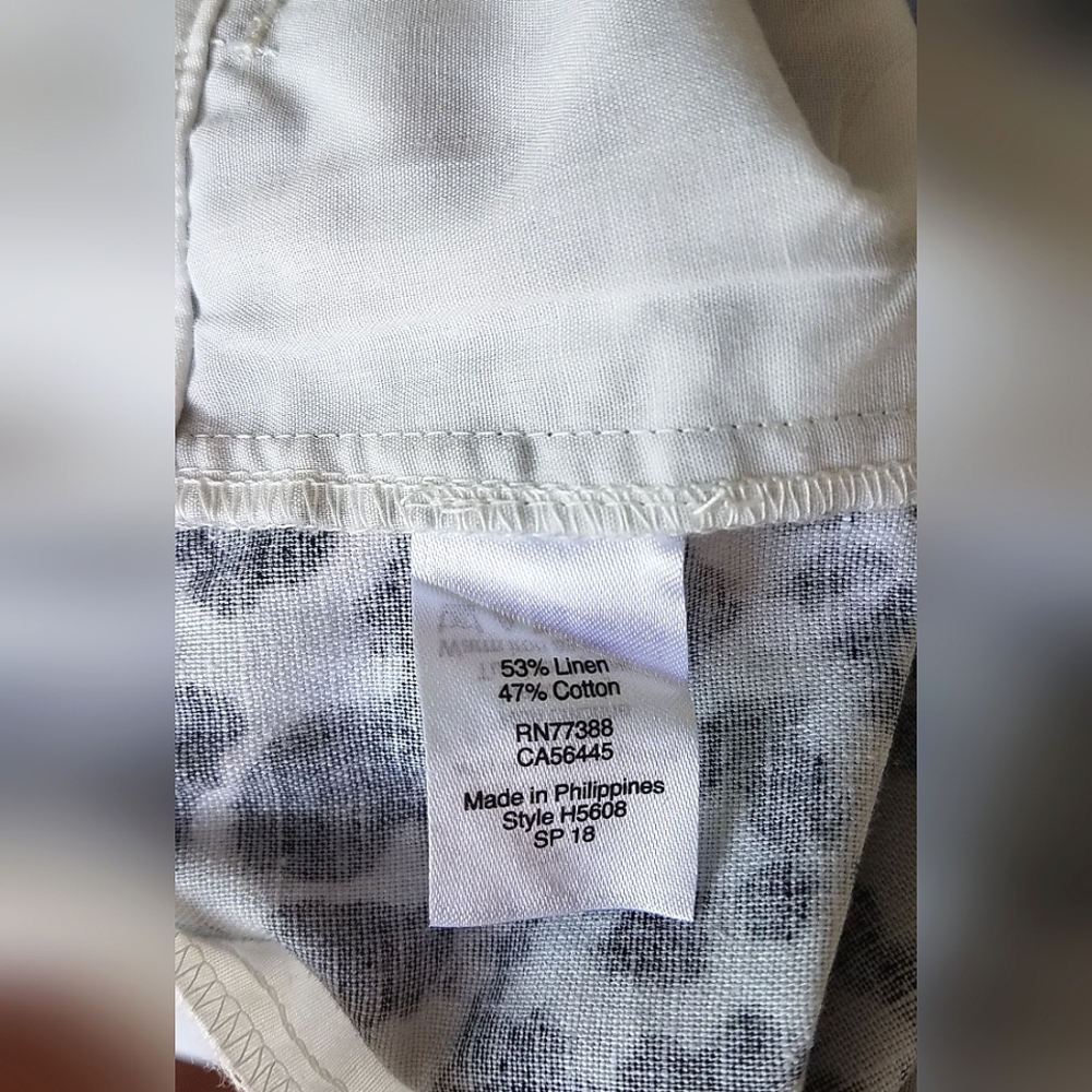 J.Crew Factory 3.5" Linen Blend Scalloped Hem Short - Picture 3 of 9